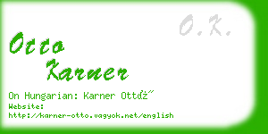 otto karner business card